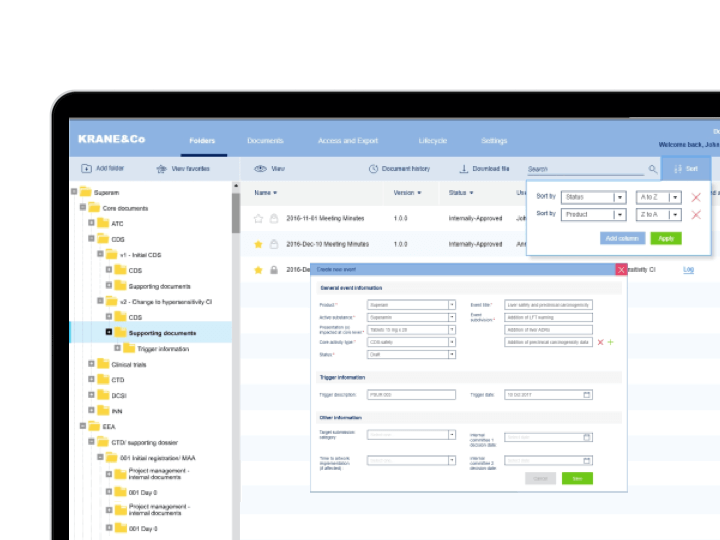 Document management SaaS for pharmaceutical companies