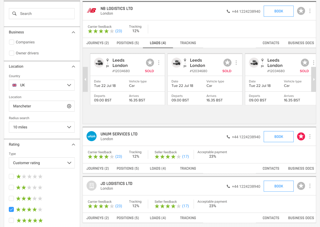 Logistics SaaS application, image 2