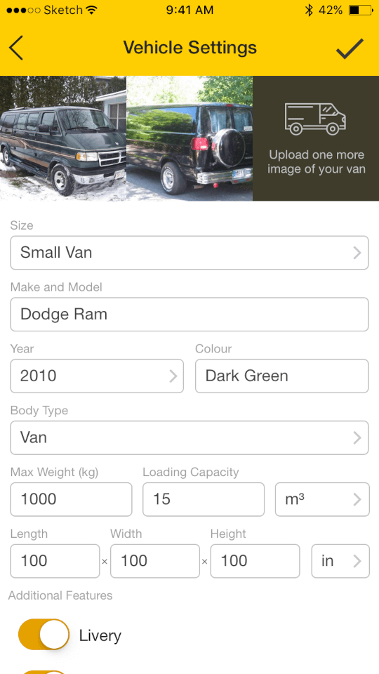 transportation mobile application, screen 6